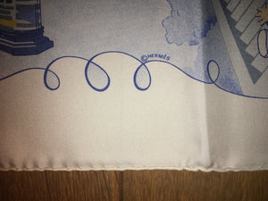 Hermès Silk Twill Scarf « Les Triples » by Nicole Lambert