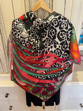 Load image into Gallery viewer, Limited Edition, special issue Hermes Silk Twill Scarf “Jaguar Quetzal” by Alice Shirley.