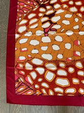 Load image into Gallery viewer, Hermes Cashmere/Silk GM Shawl “Grands Fonds Detail” by Annie Faivre 140.