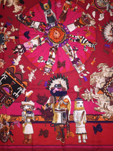 Load image into Gallery viewer, Hermes Cashmere/Silk Shawl “Kachinas” by Kermit Oliver 140