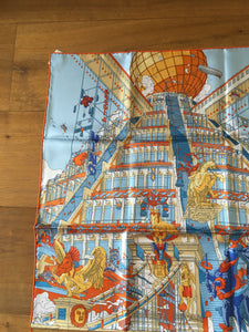 Hermes Silk Scarf “La Legende du Cheval a Plumes scarf” by Ugo Gattoni