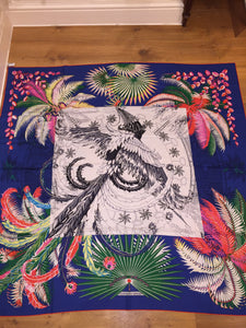 Hermes Cashmere/Silk Shawl “Mythiques Phoenix Coloriage” by Toutsy 140