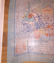 Load image into Gallery viewer, Hermes Silk Mousseline Shawl “Rencontre Ocean” 140