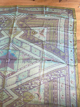 Load image into Gallery viewer, Hermes Silk Mousseline GM Shawl “Ors Bleus d&#39;Afrique” by Zoe Pauwels 140