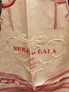 Precious Embroidered Hermes Silk Scarf “Brides de Gala Kantha”