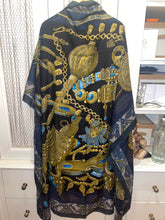 Load image into Gallery viewer, Hermes Cashmere and Silk GM Shawl “Zenobie, Reine de Palmyre” by Annie Faivre 140.