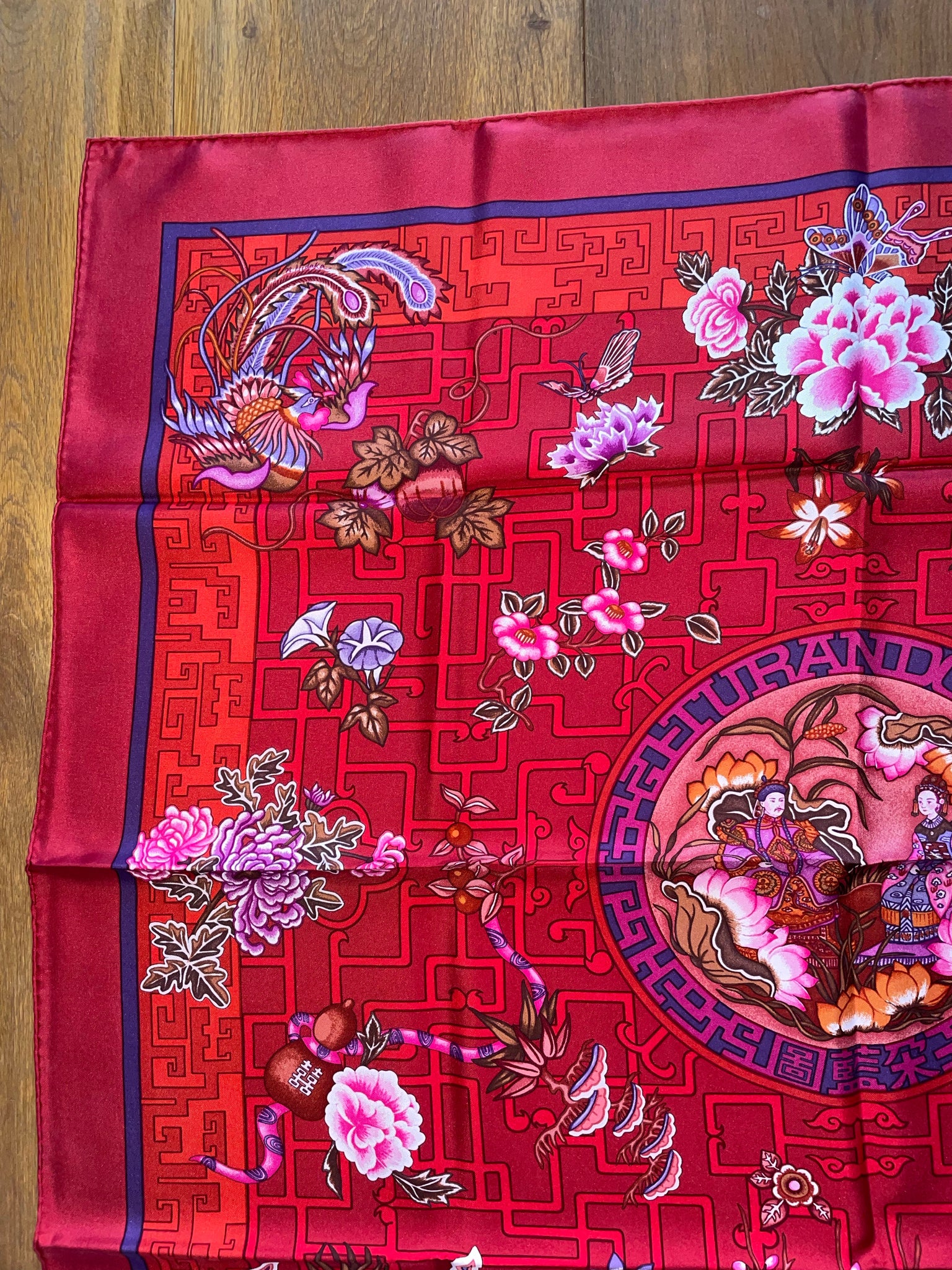 HERMES 100% SILK TWILL Scarf « Ballade de Heian » by Natsuno