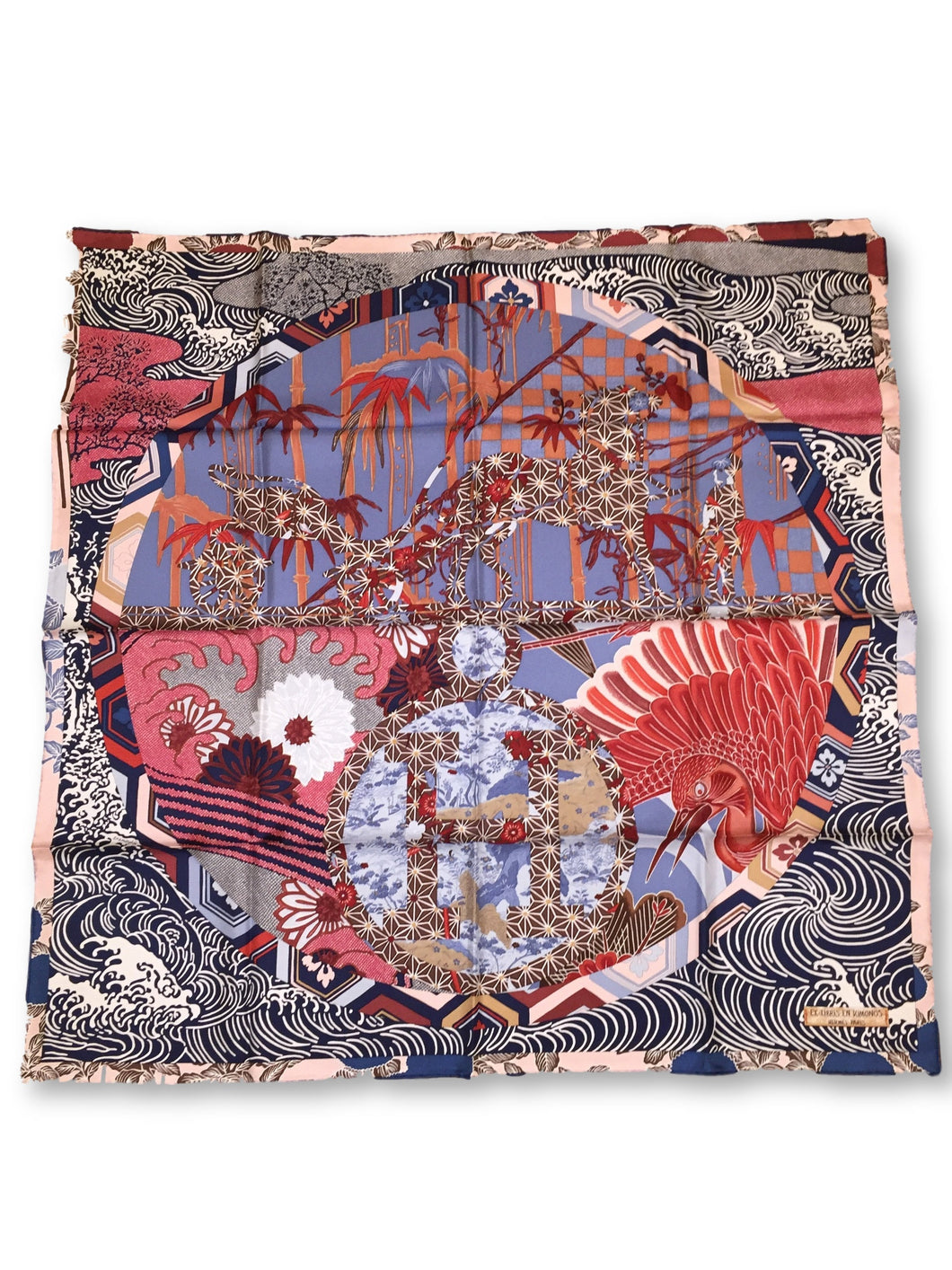 Hermes Silk Scarf “Ex Libris En Kimonos