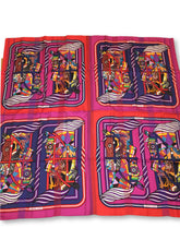 Load image into Gallery viewer, Precious Hermes Embroidered Cashmere/Silk Shawl “Khanta Double Sens” 140
