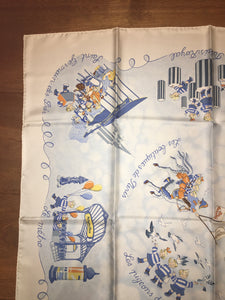 Hermès Silk Twill Scarf « Les Triples » by Nicole Lambert